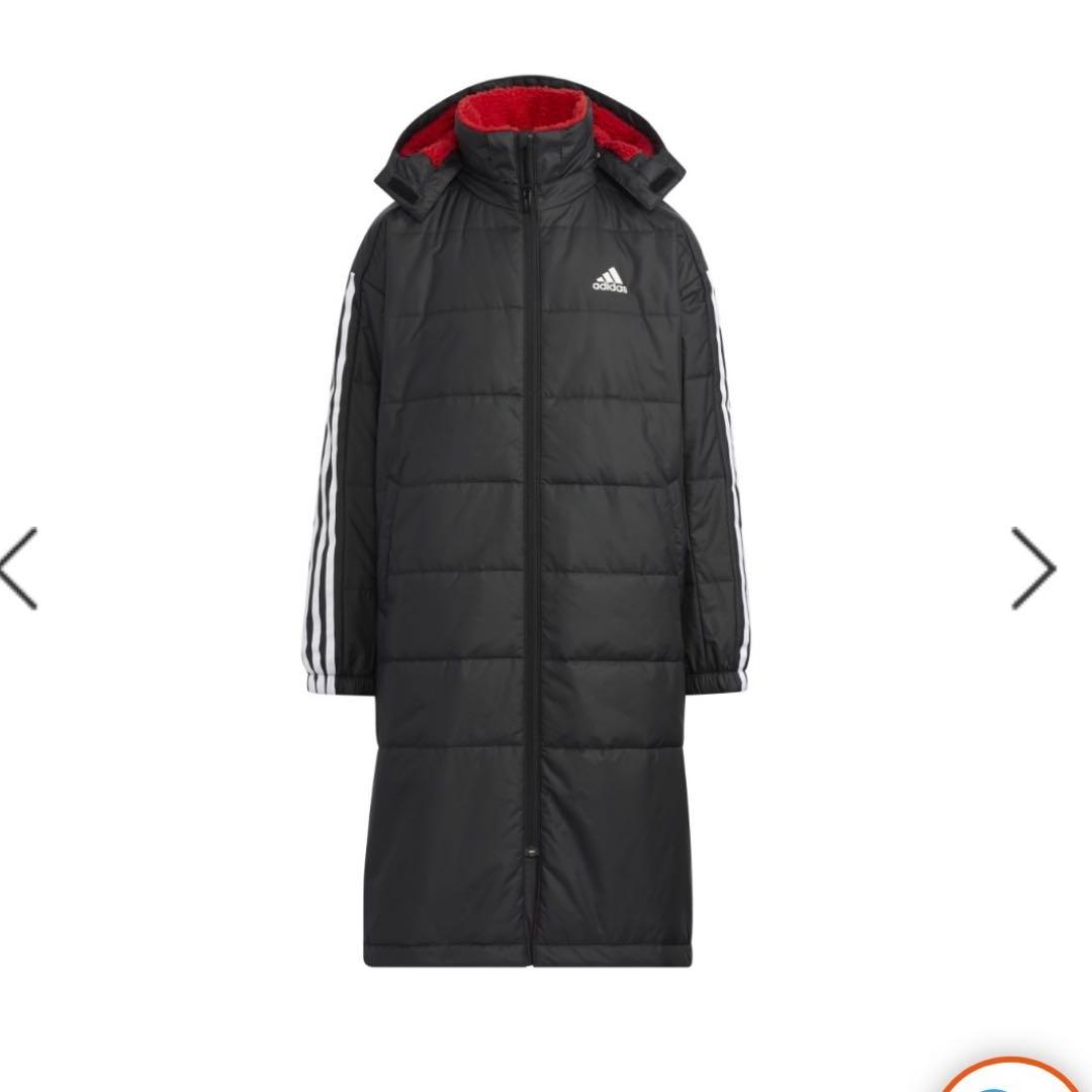 新品未使用　adidas アディダス　ベンチコート　ブラック　タグ付　160