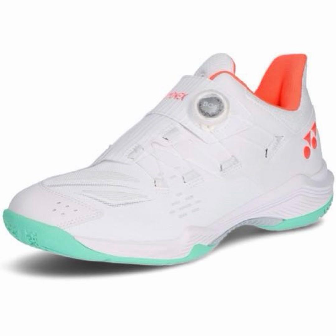 YONEX バドミントンシューズ ダイヤル パワークッション22.5cm 白