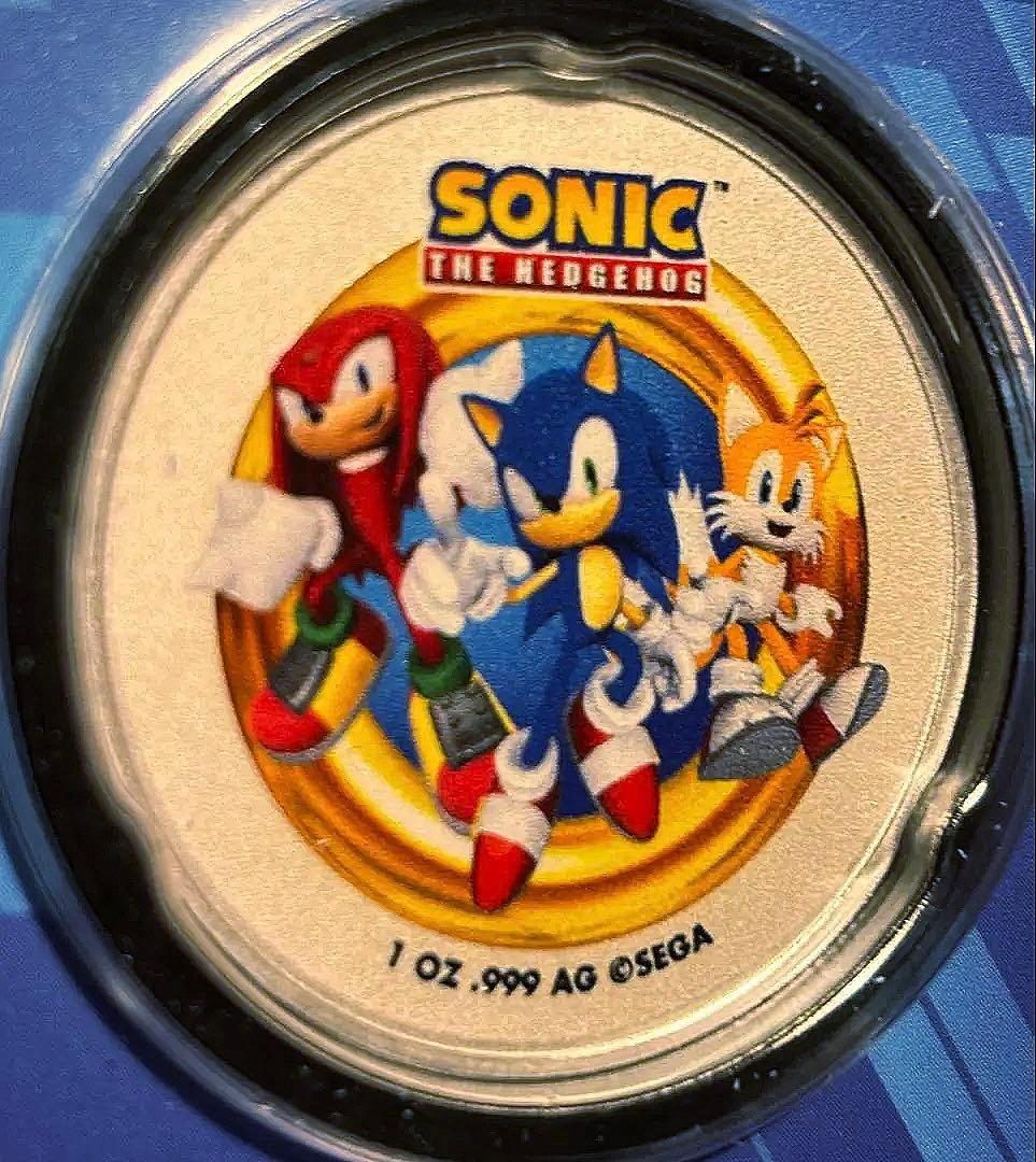 【1オンス銀貨】ソニック・ザ・ヘッジホッグ カラー銀貨 純銀 .999 SEGA