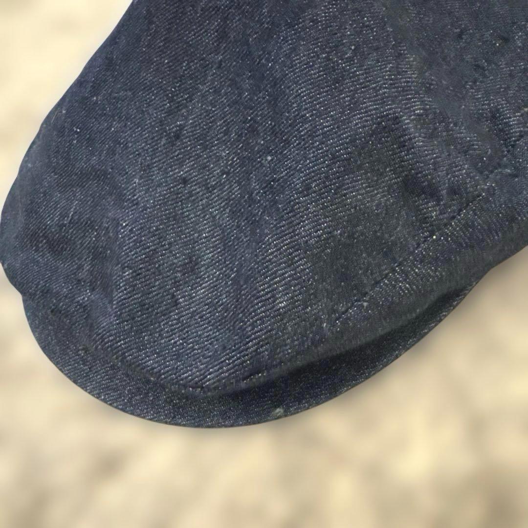 PAPAS パパス 麻100％ ネイビー ハンチング帽 メンズ 紺 ゴルフ 新品