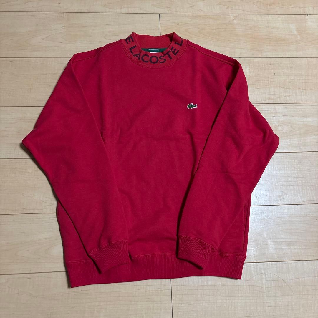 LACOSTE × BEAMS 別注 モックネックスウェット 日本製 ラコステ