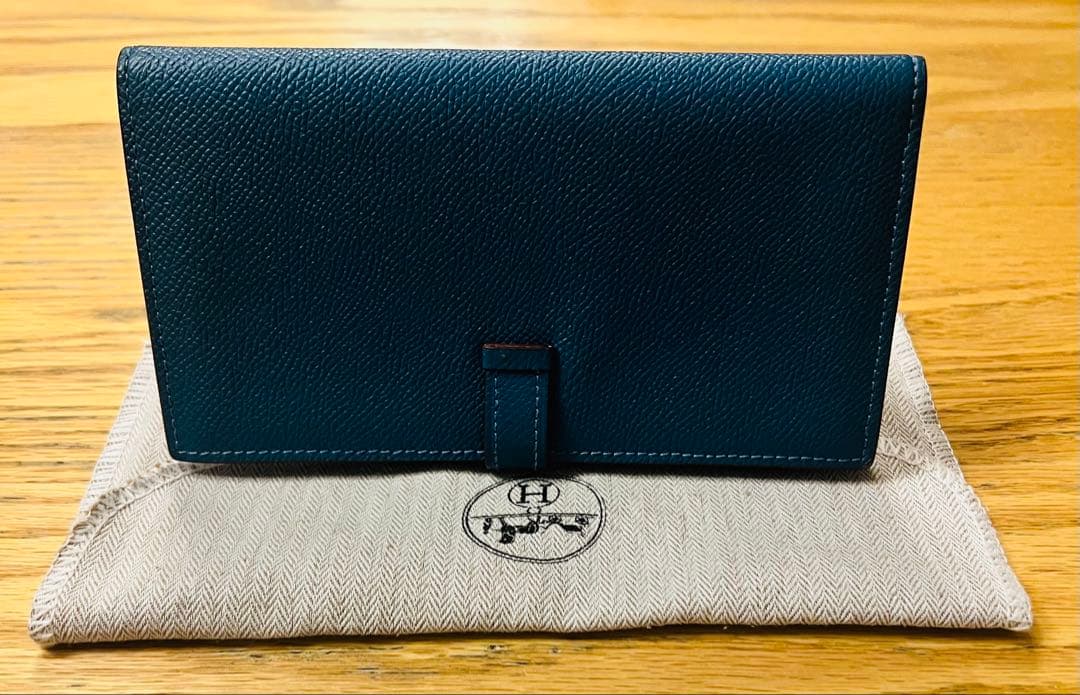 海外ノベルティ■長財布■べアンスフレ■青■HERMES