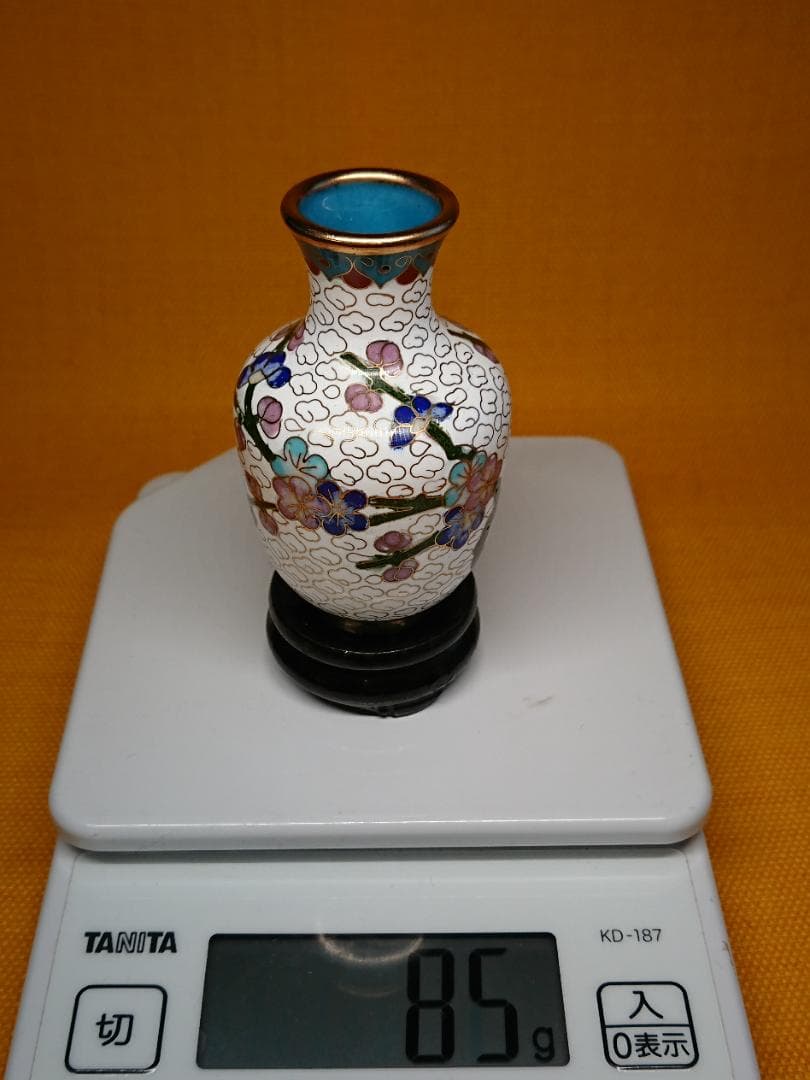 【美品】花瓶　七宝　骨董　古玩　置物　インテリア　工芸品　美術品　A3402
