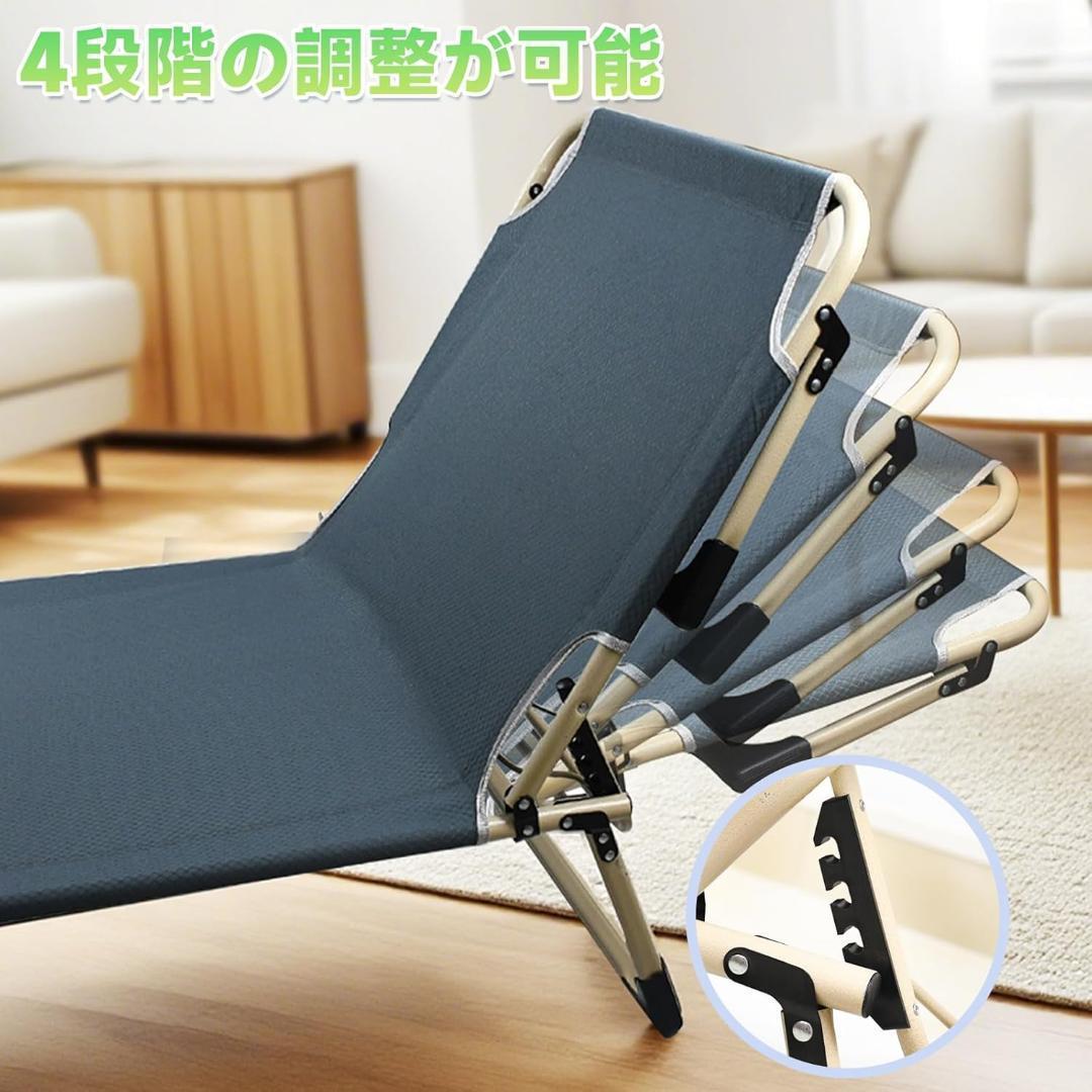 折りたたみベッド アウトドア 組立不要 耐荷重150kg 枕付き