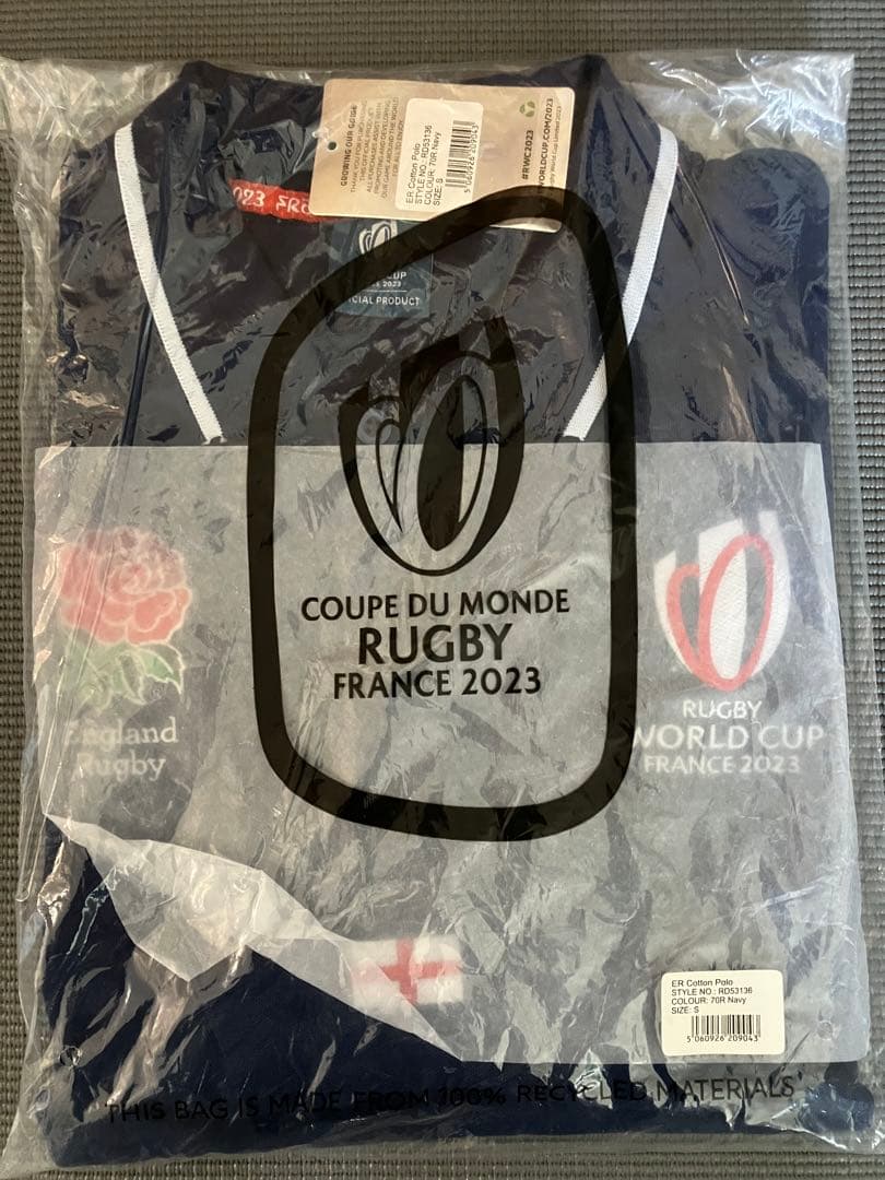 ラグビー イングランド代表 RWC2023 公式ポロシャツ JXL