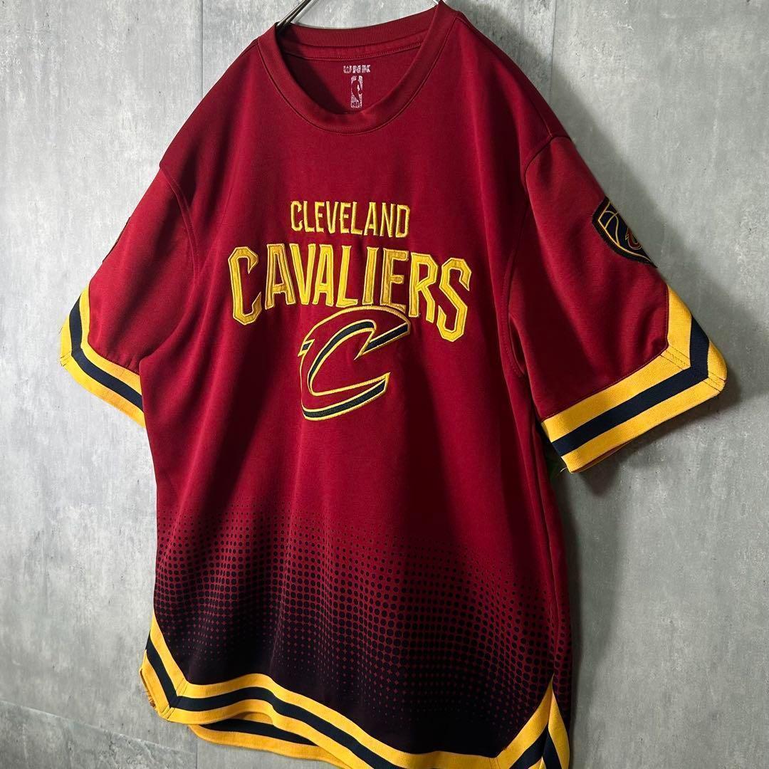 希少 NBA キャバリアーズ 刺繍ロゴ ゲームシャツ 半袖