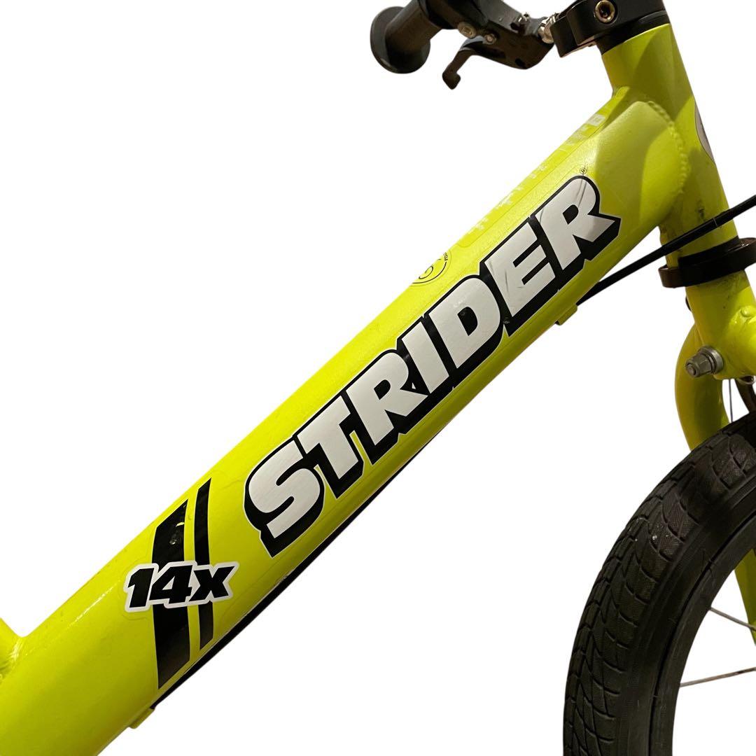 【限定色/14インチ】STRIDER14X キッズバイク ライムイエロー 限定色