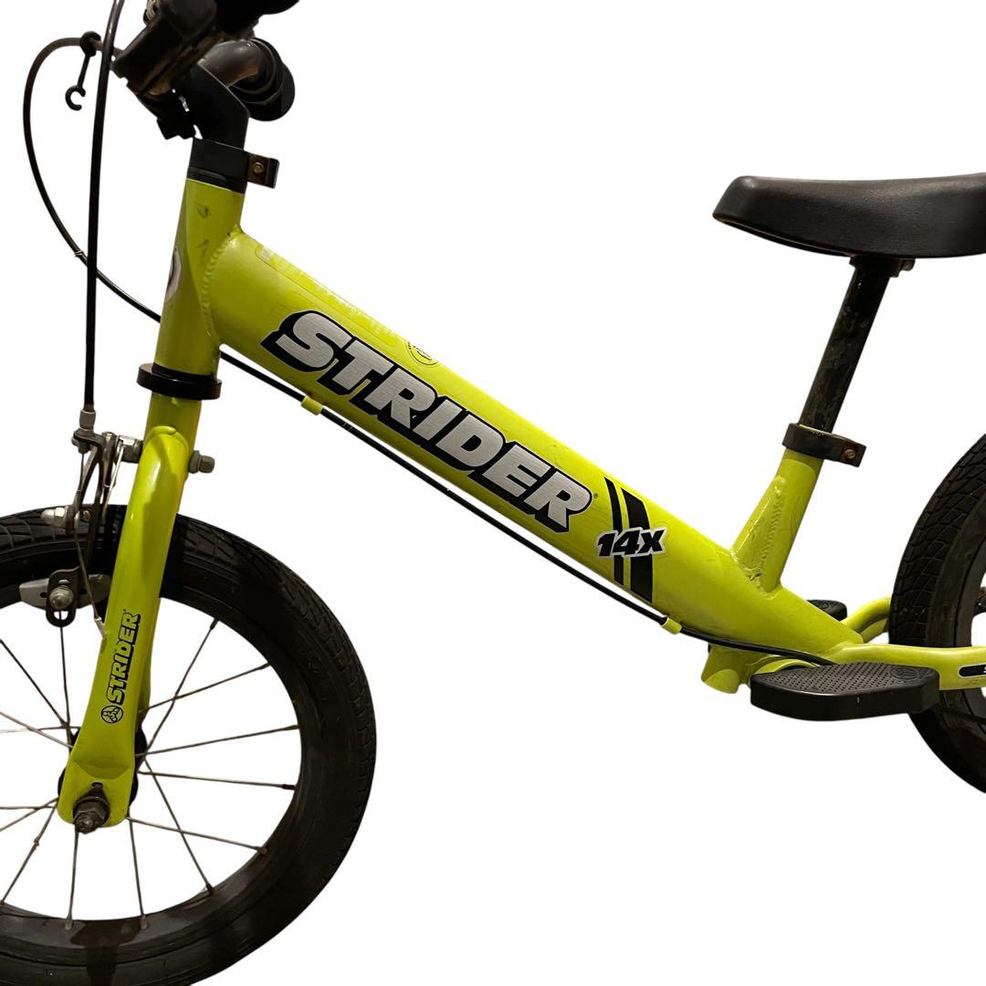 【限定色/14インチ】STRIDER14X キッズバイク ライムイエロー 限定色