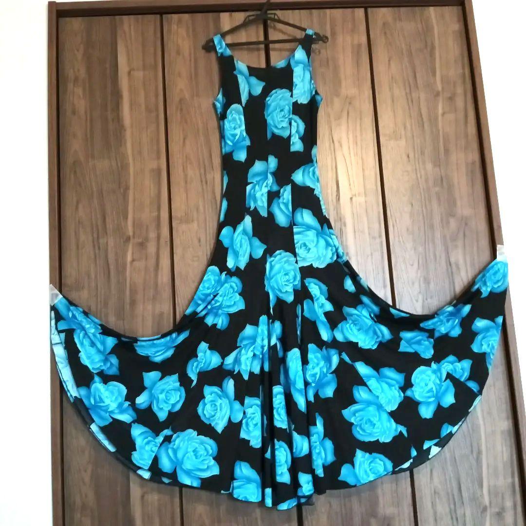 SALE♡社交ダンスドレス 青薔薇