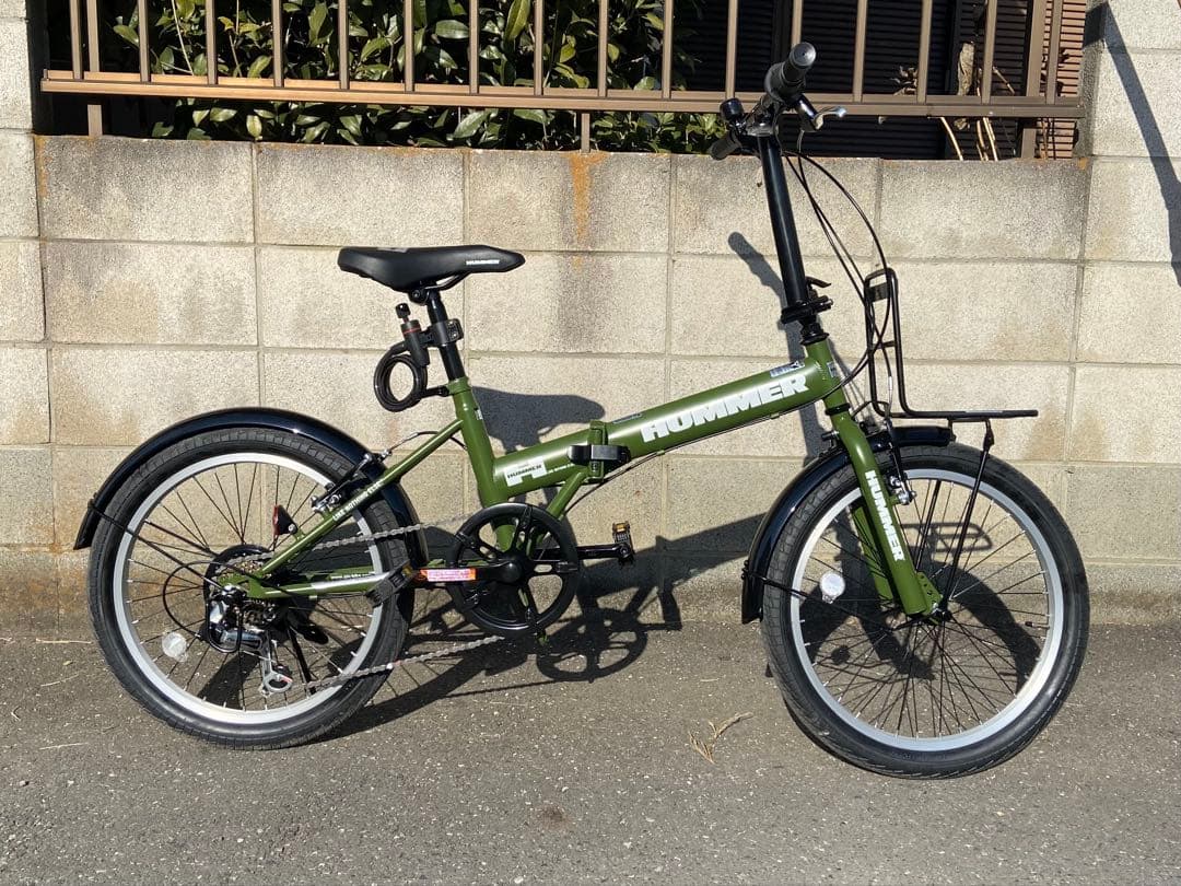 だ*る様 ハマー HUMMER 折りたたみ自転車　２０インチ６段ギア