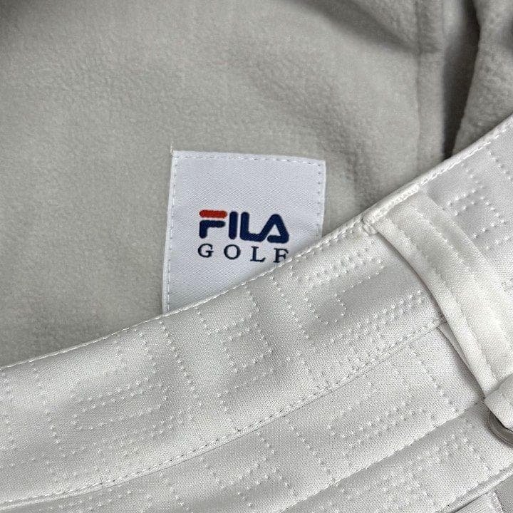 新品 フィラ ゴルフ 高周波キルト 3層ボンディング パンツ フリース 白 82
