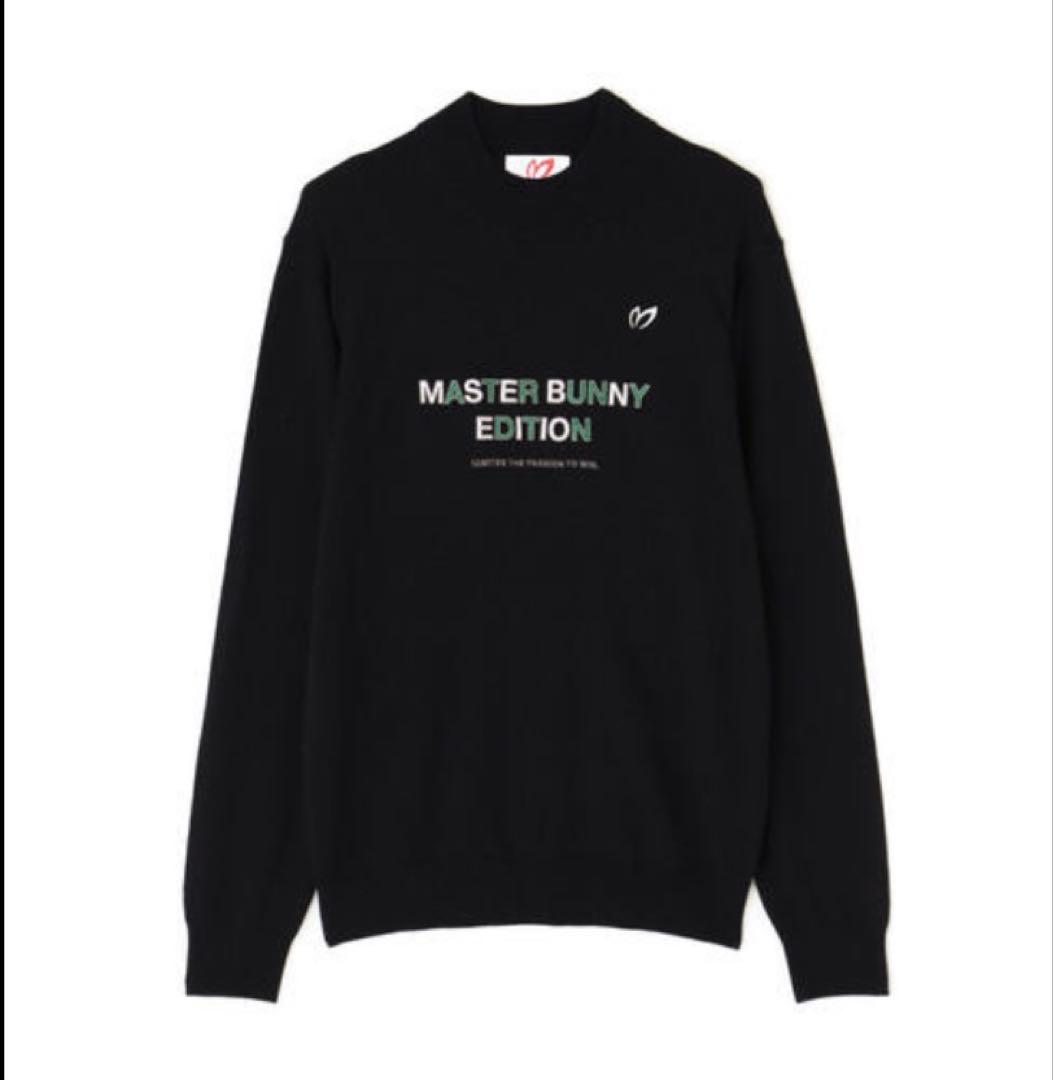 新品 パーリーゲイツ マスターバニー カシミヤ混 タートルネックニット(4)M黒