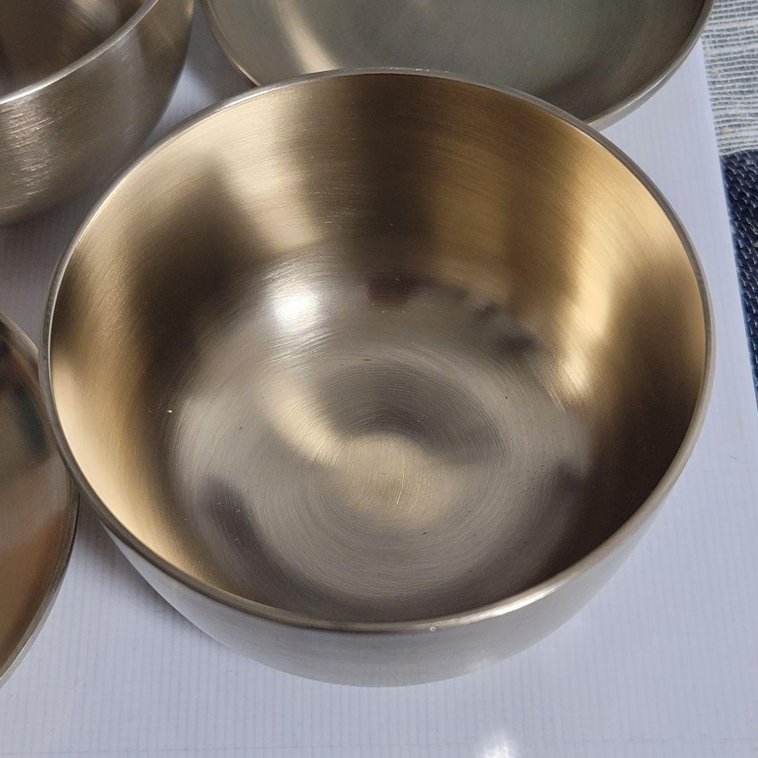 韓国　真鍮食器　鍮器　ユギ 蓋付き飯椀　2個セット 「光明傳統　鍮器工房」刻印有