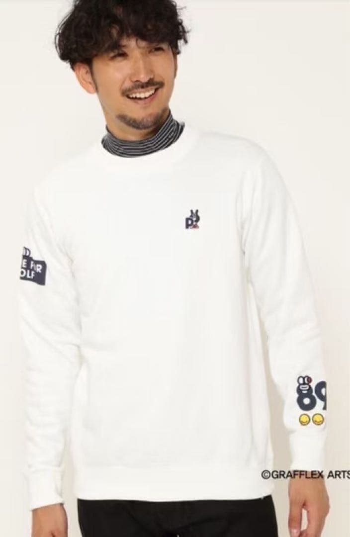 新品 正規品 パーリーゲイツ どうしちゃったPG 白 サイズ7