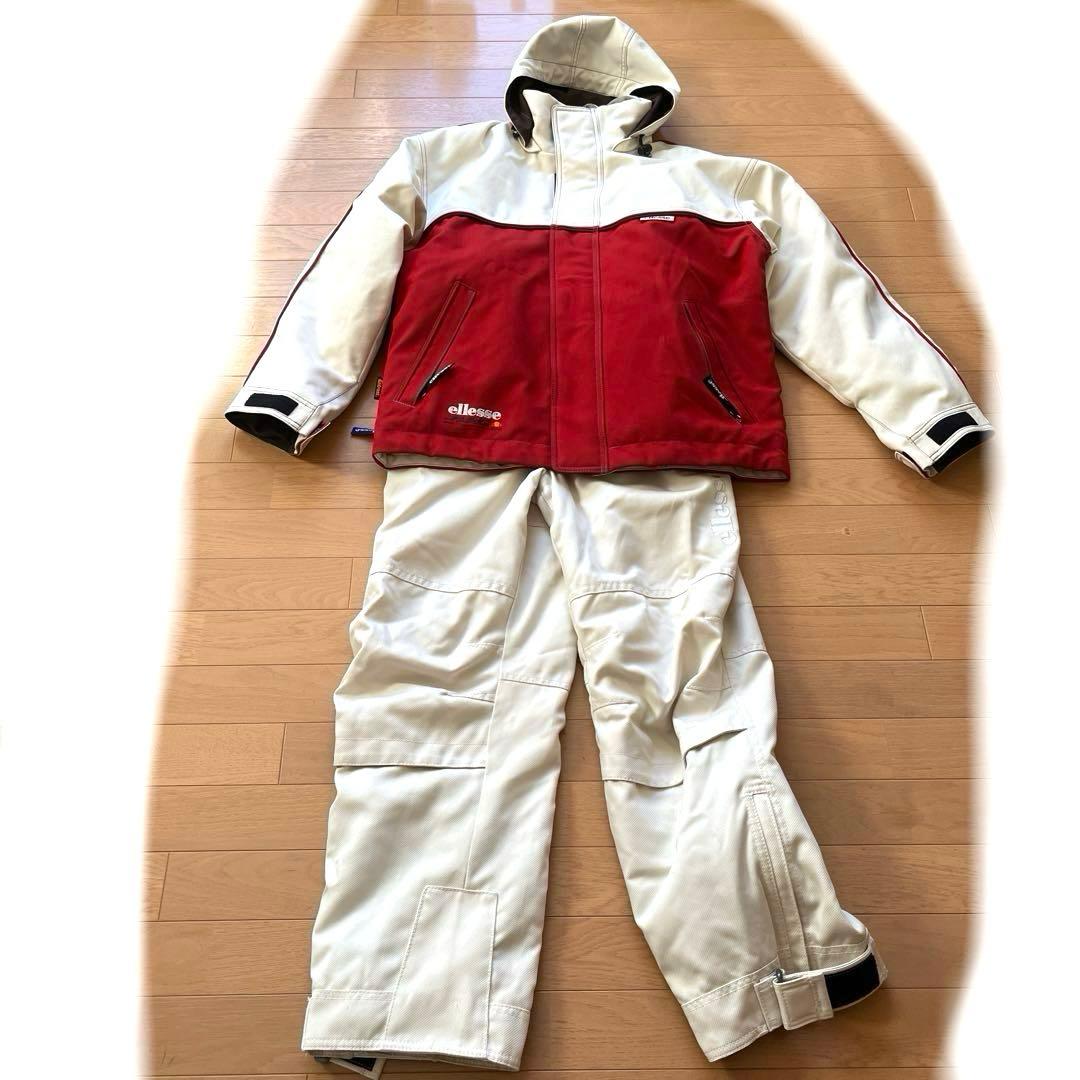 ellesse スキーウェア スノボ　白　赤　ゴールドウィン