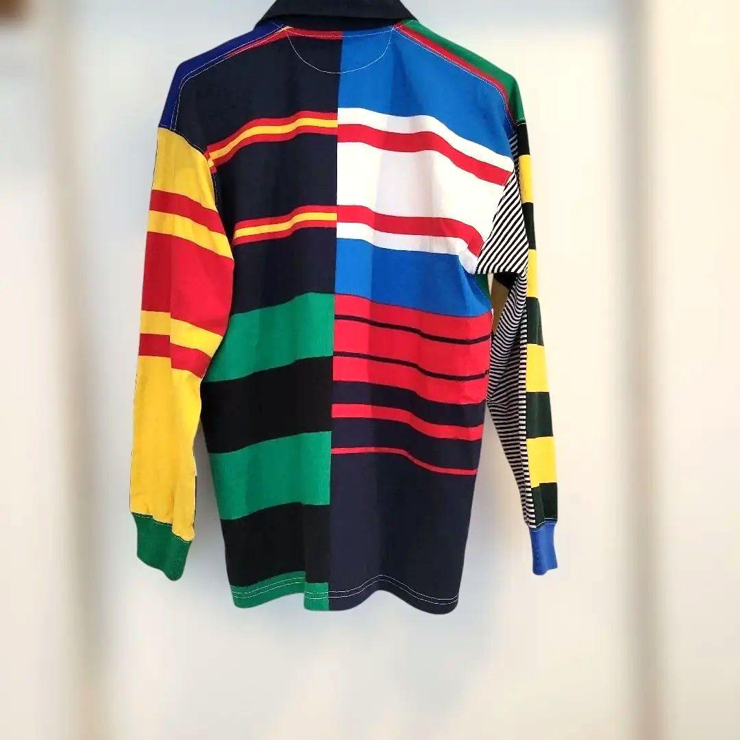 【Polo Ralph Lauren】パッチワークストライプジャージシャツ