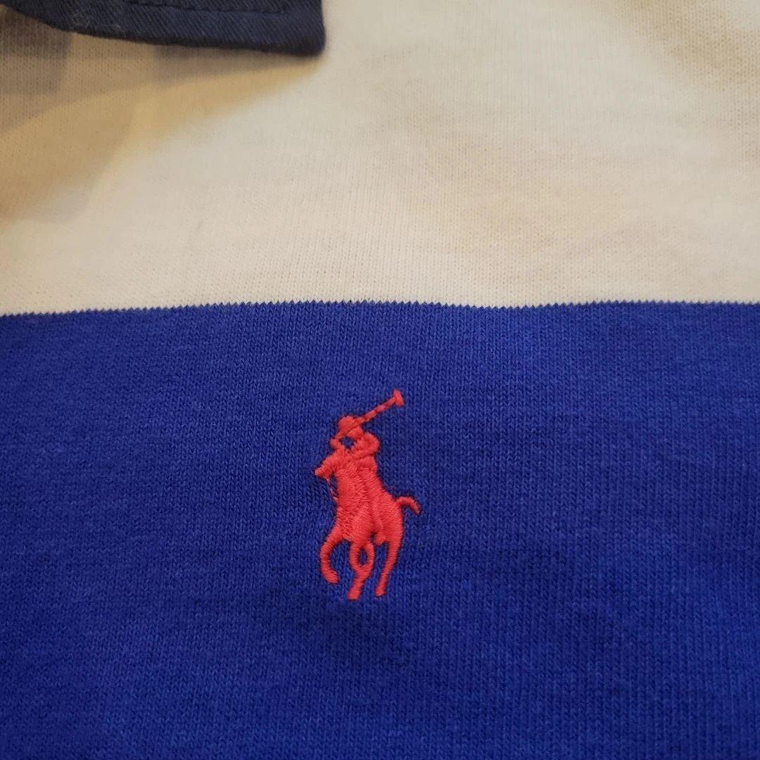 【Polo Ralph Lauren】パッチワークストライプジャージシャツ