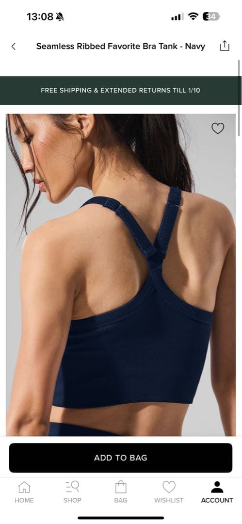 ヨガ・ピラティス alo Seamless Ribbed Favorite Bra Tank