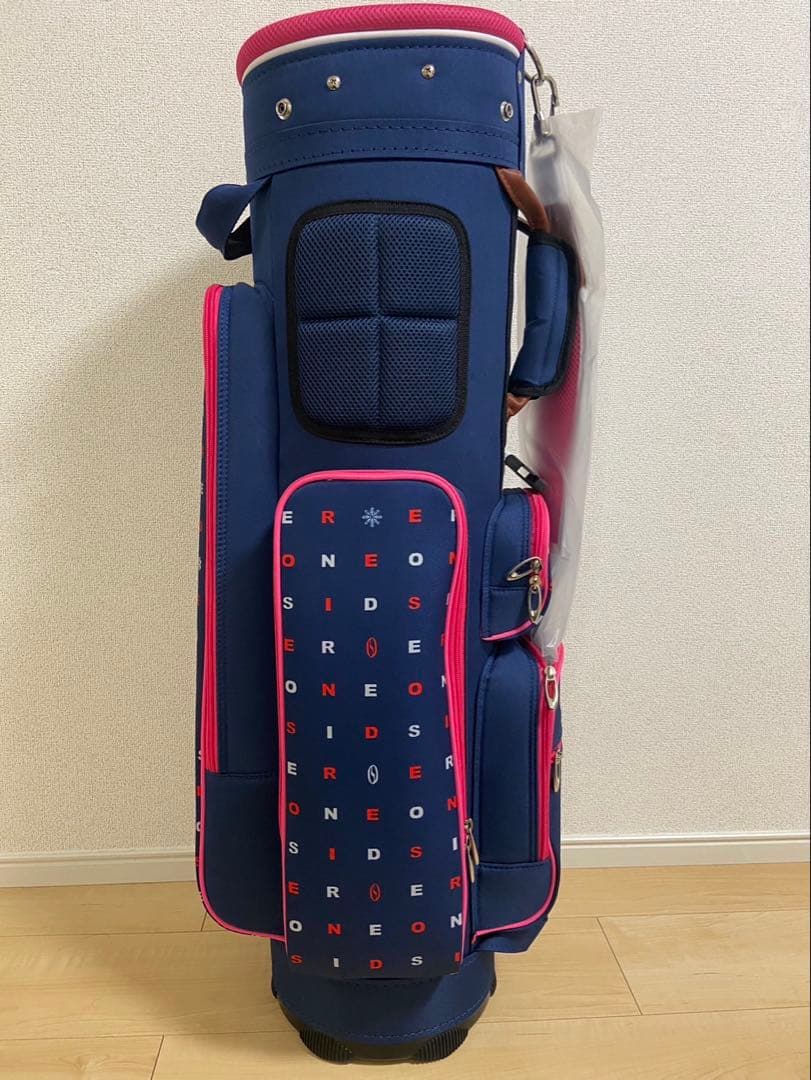 ゴルフバッグ ネイビー ピンク