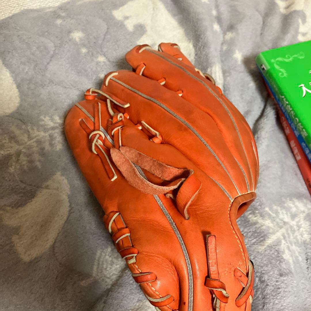 Mizuno Global Elite 硬式野球グローブ オレンジ