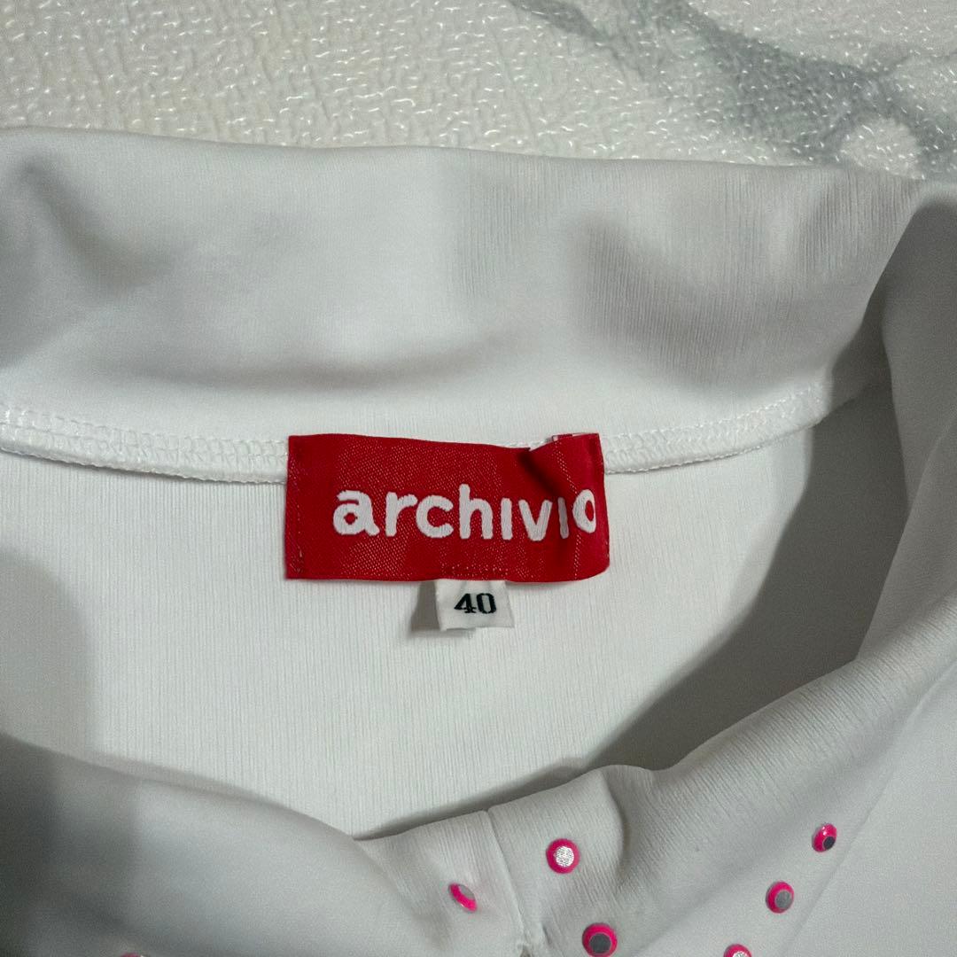 archivio 長袖ポロシャツ 40 ホワイト