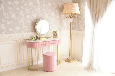 プリンセス家具｜プチロココ プリンセスドレッサー（スツール付き）
