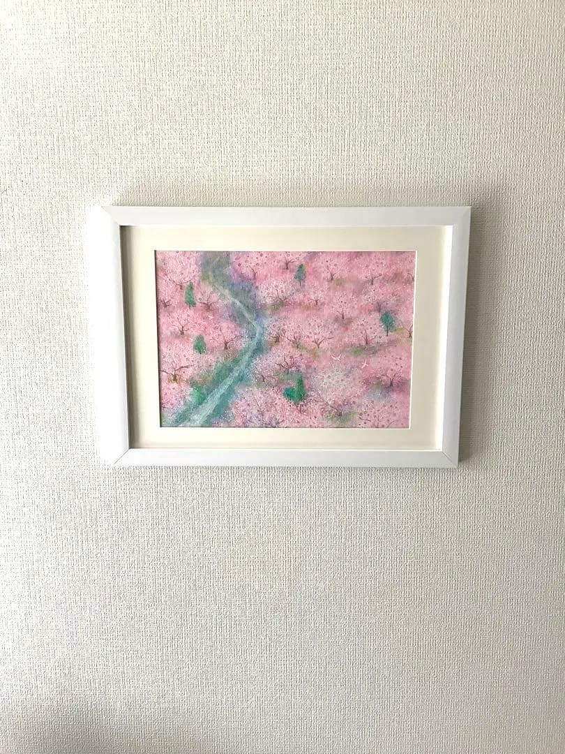 絵画　桜12 原画　額縁なし　A4サイズ