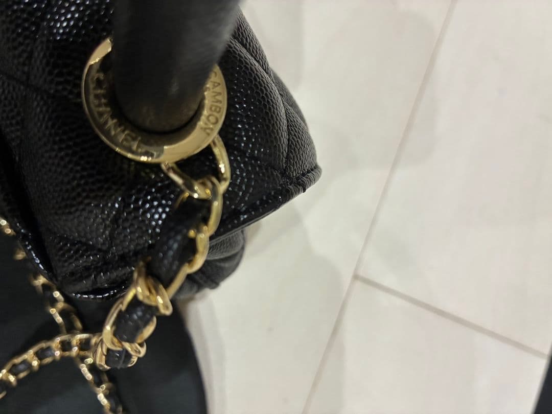 CHANEL シャネルブラック キルティング ショルダーバッグ