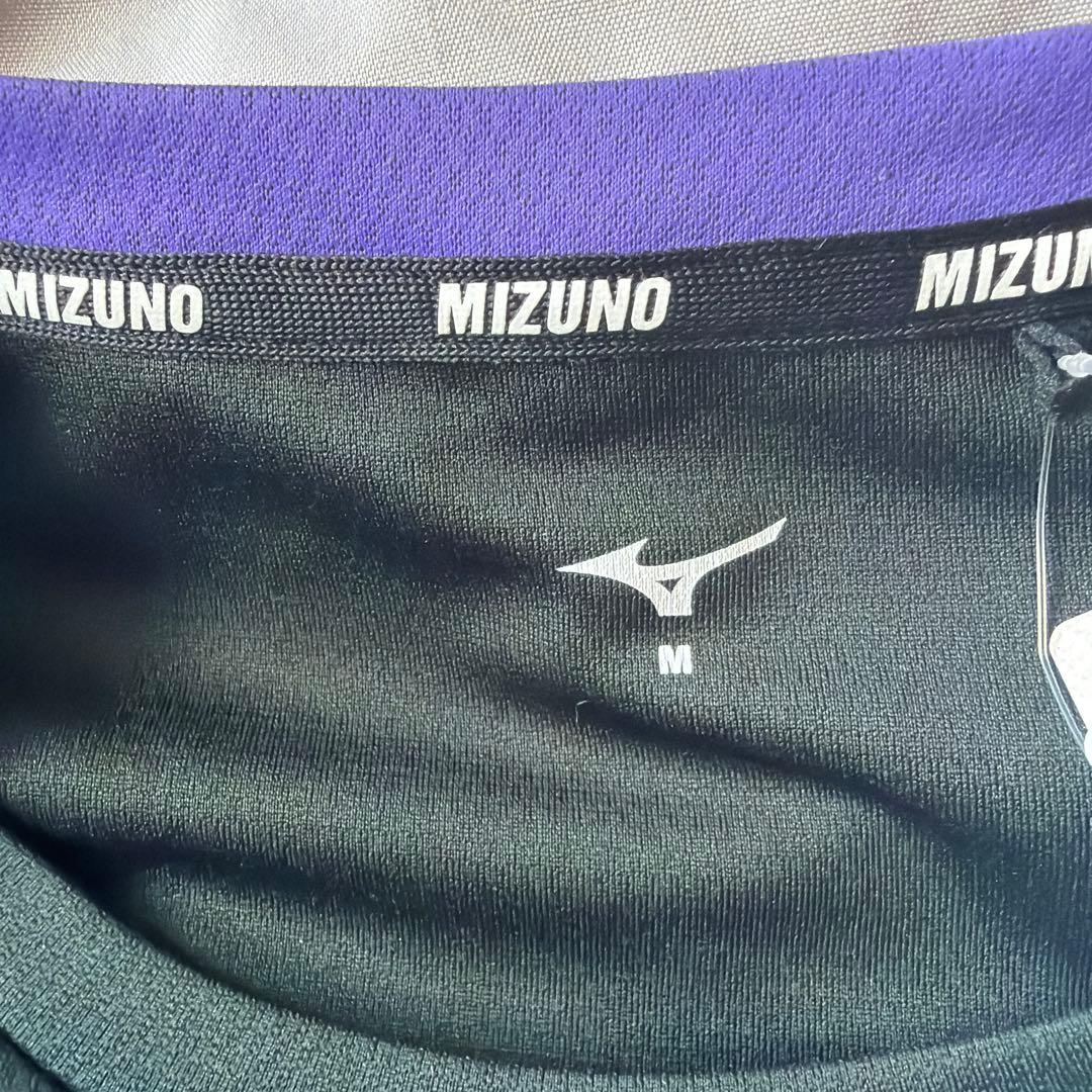MIZUNO グラフィックシャツ Mサイズ 黒/紫/ピンク