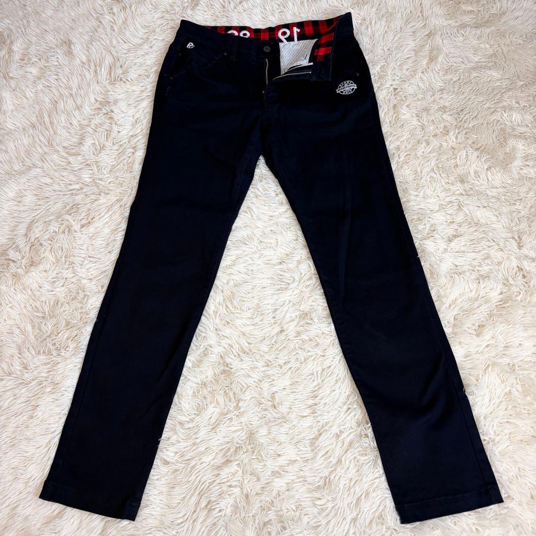 【極美品】パーリーゲイツ ハイパワーコットンストレッチパンツ ゴルフ ネイビー