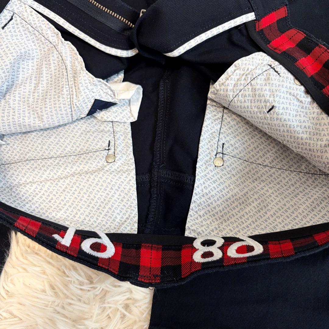 【極美品】パーリーゲイツ ハイパワーコットンストレッチパンツ ゴルフ ネイビー