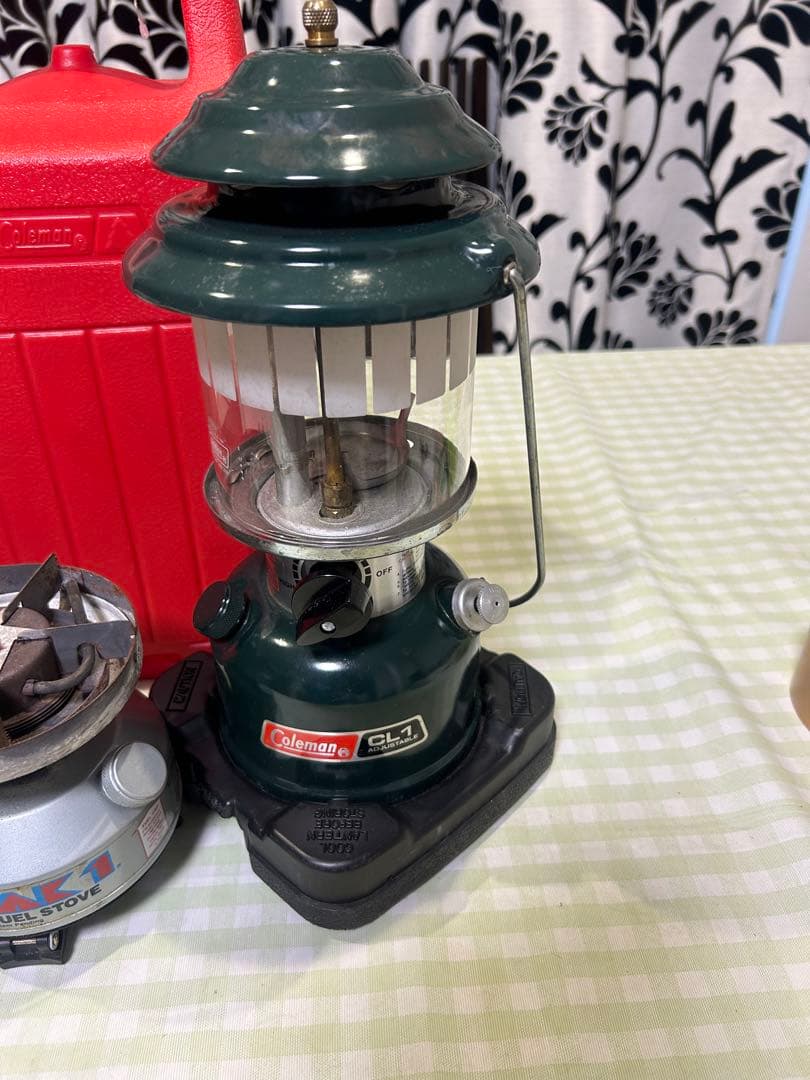 コールマンのガソリンランプとストーブセット