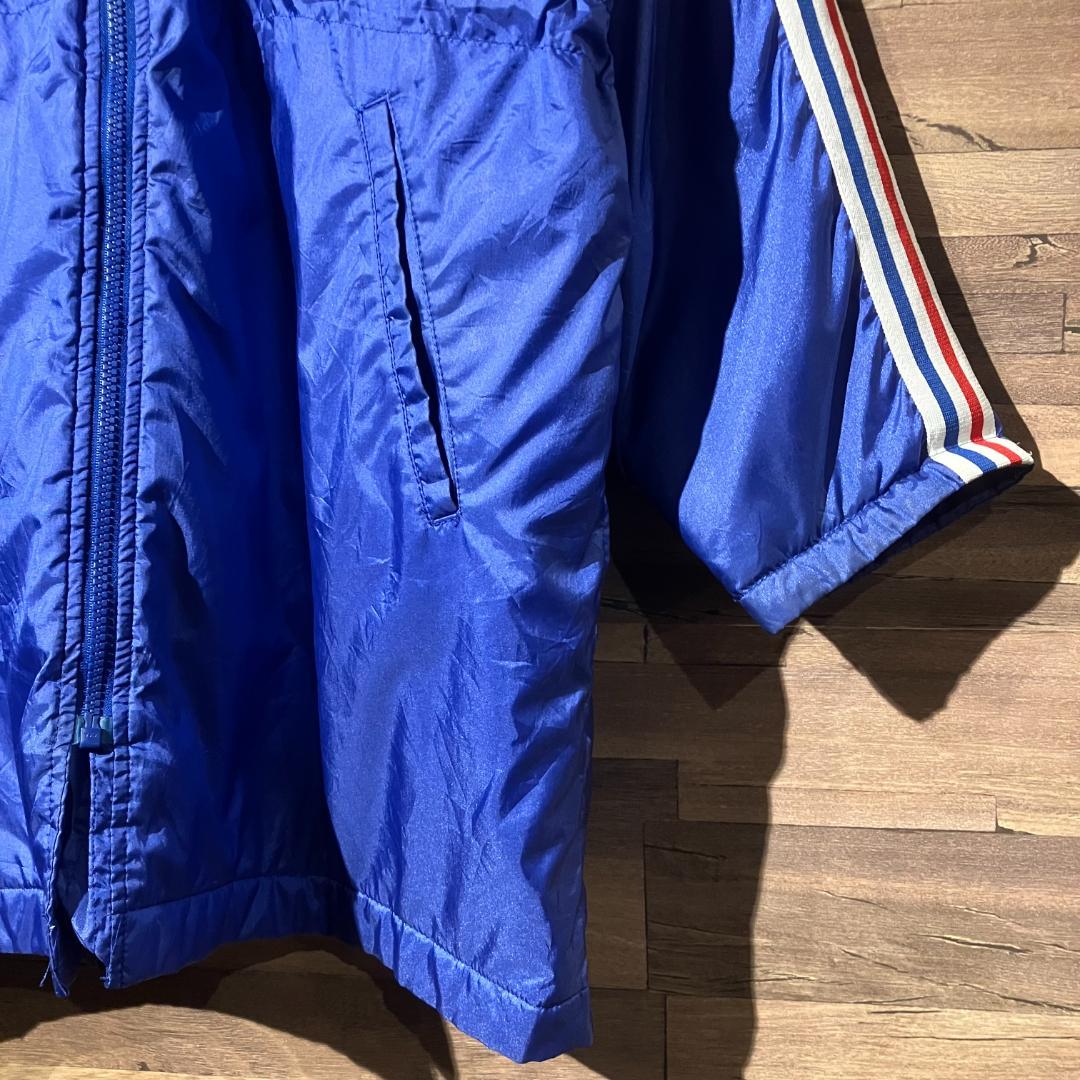 adidas　ウォームアップジャケット　青/赤/白/トリコロール/デサント　L