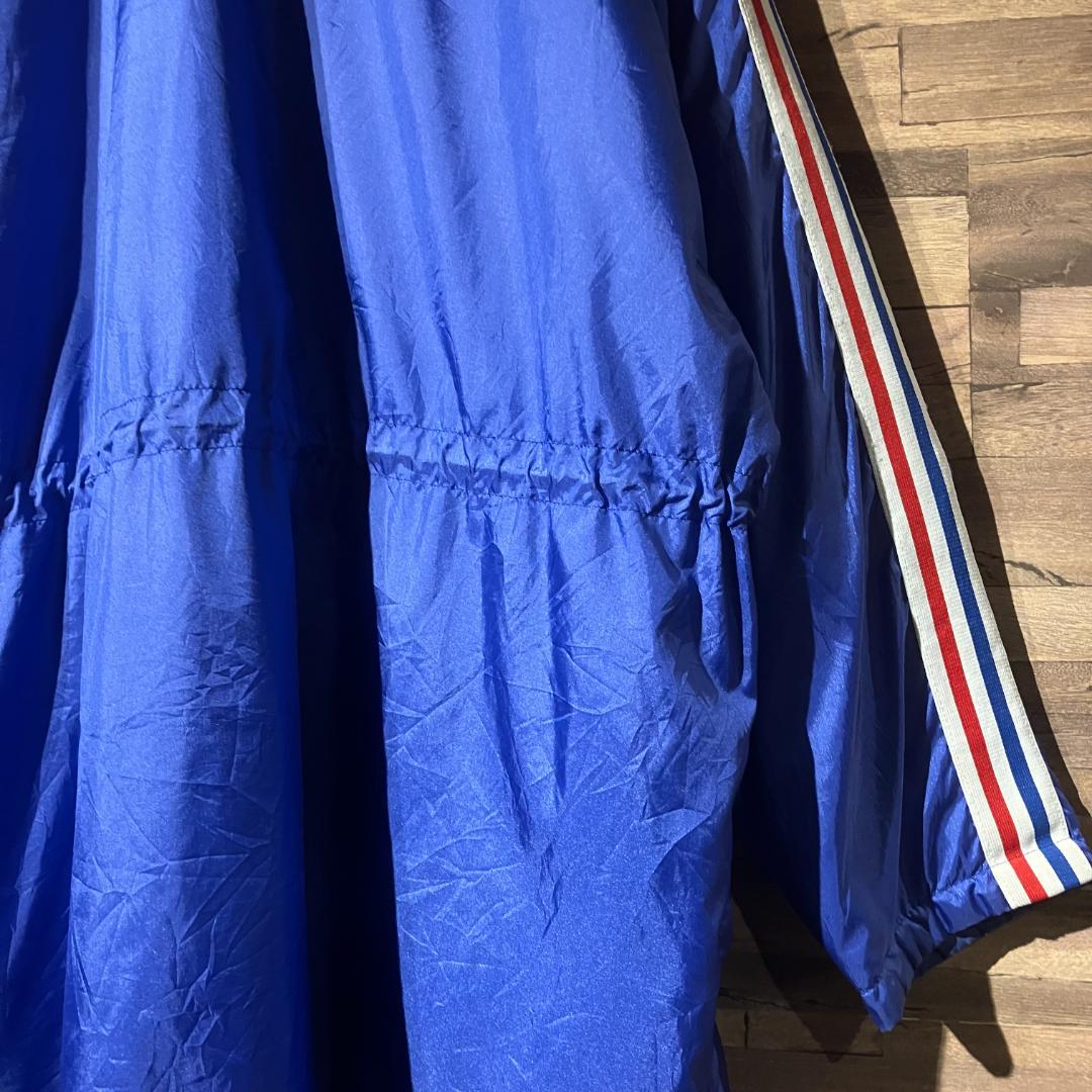 adidas　ウォームアップジャケット　青/赤/白/トリコロール/デサント　L