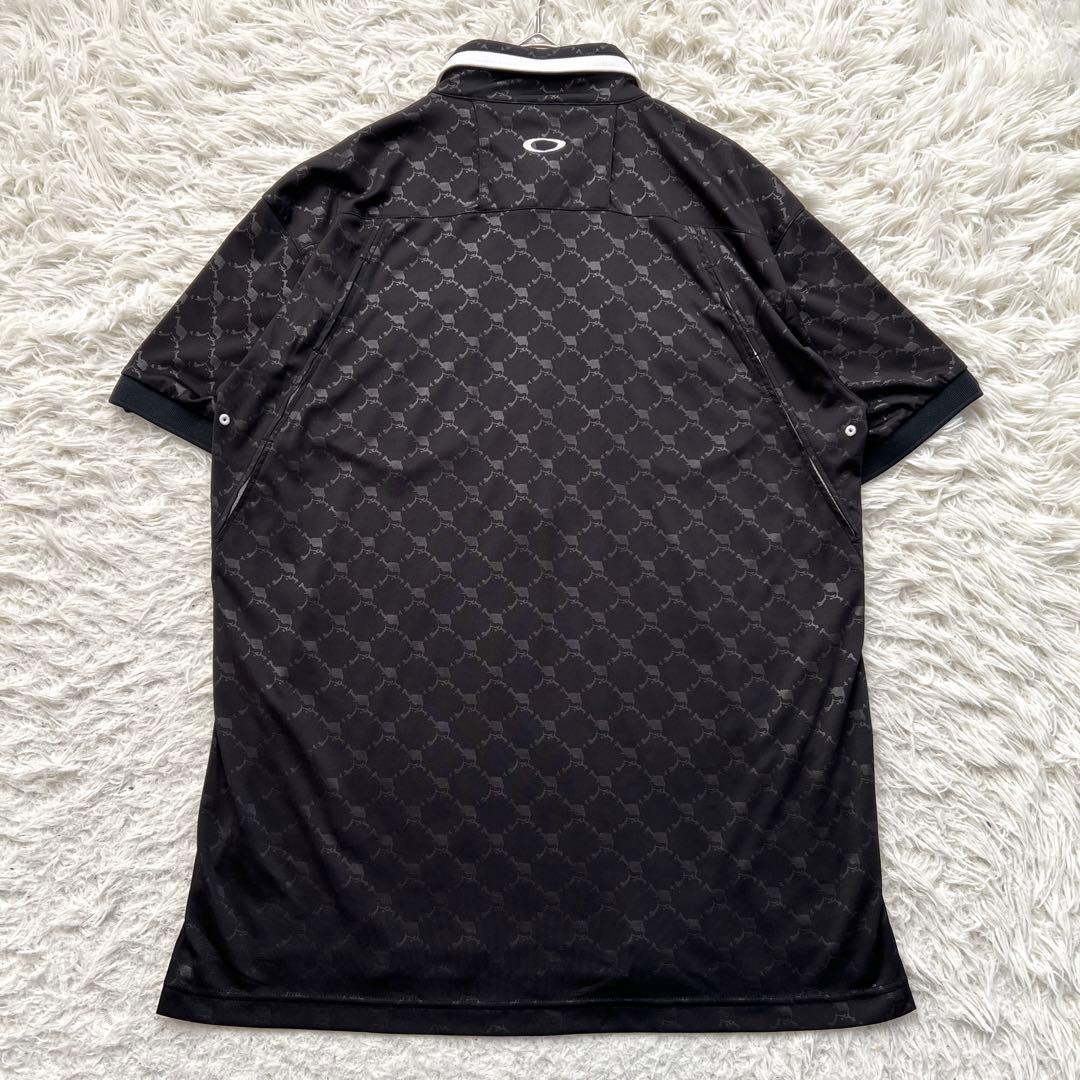 OAKLEY 刺繍　スカル　半袖　ポロシャツ　大きいサイズ　洗える