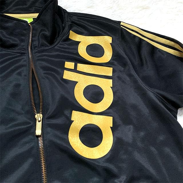 黒金ビッグロゴ✨希少 adidas ジャージセットアップ M Y2K
