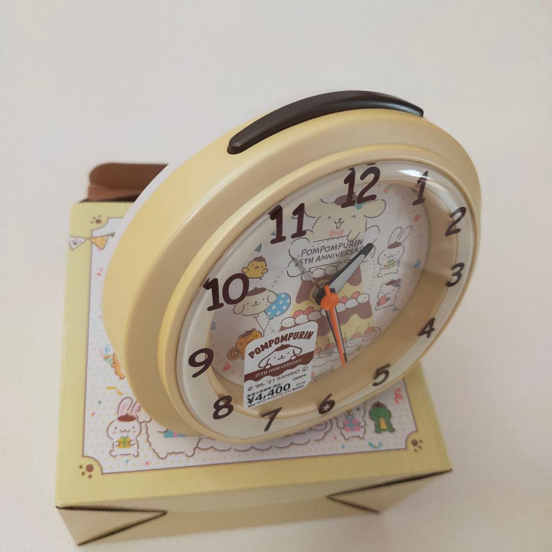 【廃盤品 新品】サンリオ ポムポムプリン 25周年記念 目覚まし時計