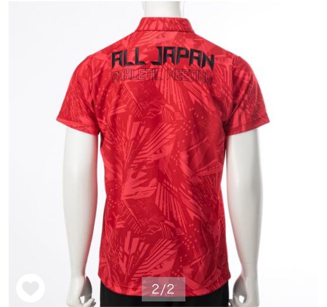 新品★ミズノ★ALLJAPANロゴ入り全国大会記念ポロシャツ2XL★レッド
