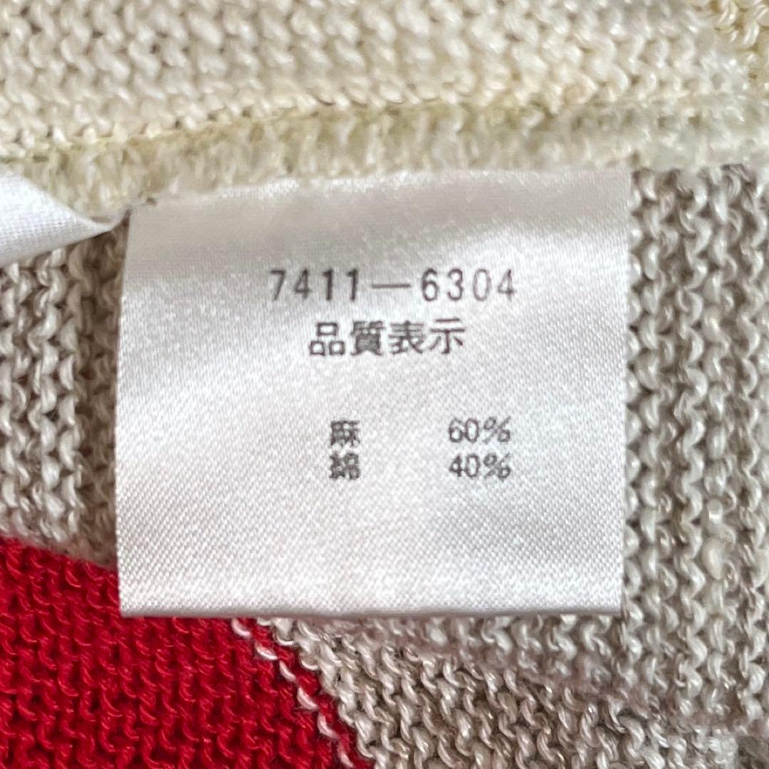 美品　カステルバジャック　ゴルフ用メンズ大柄リネンコットンセーター　２　日本製