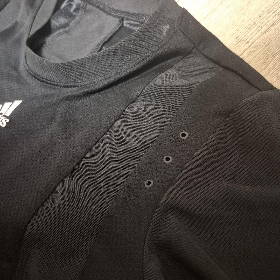 adidas ブラックジャージ上下セット J/S