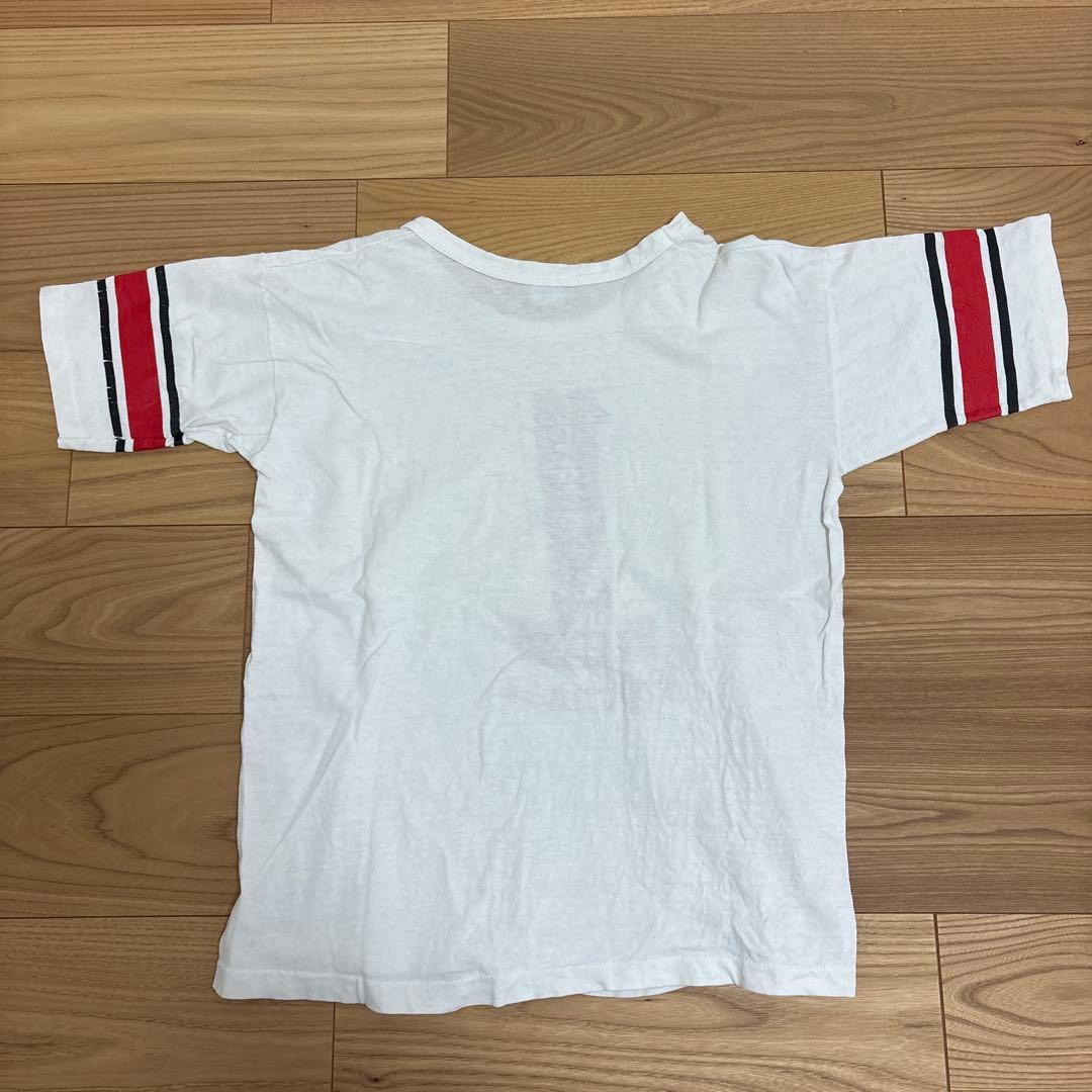 70s チャンピオン　フットボールtシャツ　染み込み