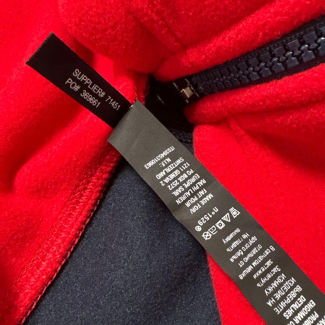 美品　RLX RALPHLAURENSPORTS ベスト　レッド　フリース　S