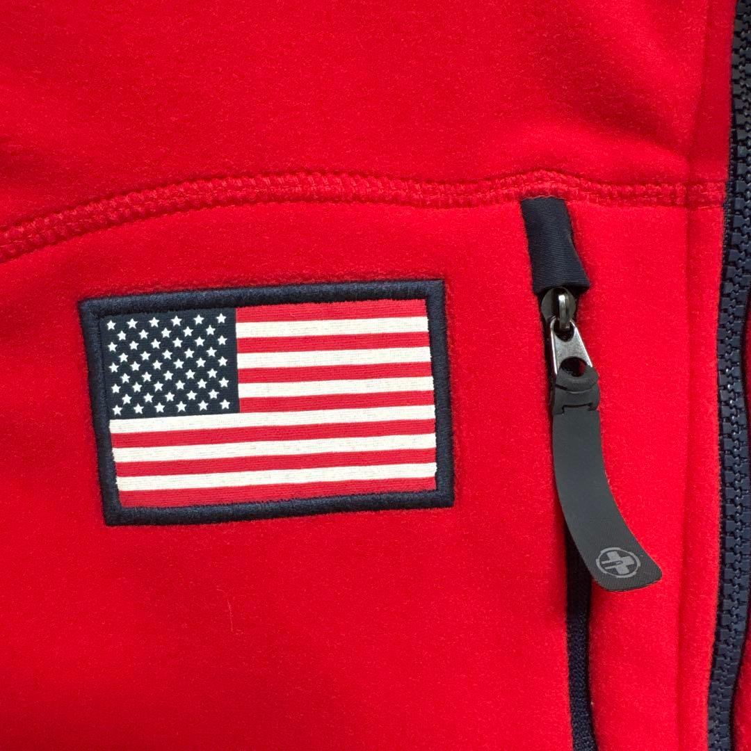 美品　RLX RALPHLAURENSPORTS ベスト　レッド　フリース　S