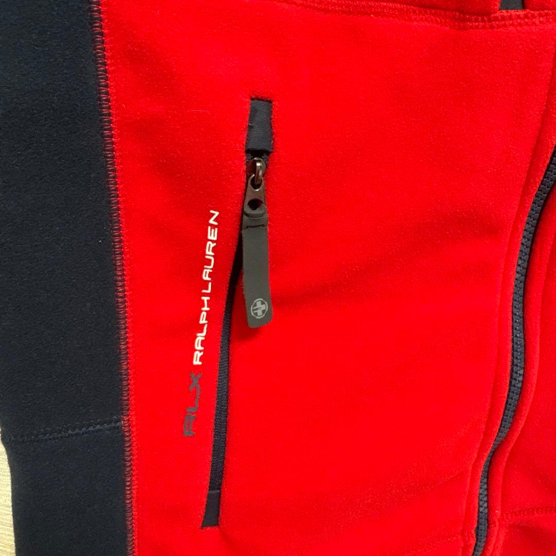 美品　RLX RALPHLAURENSPORTS ベスト　レッド　フリース　S
