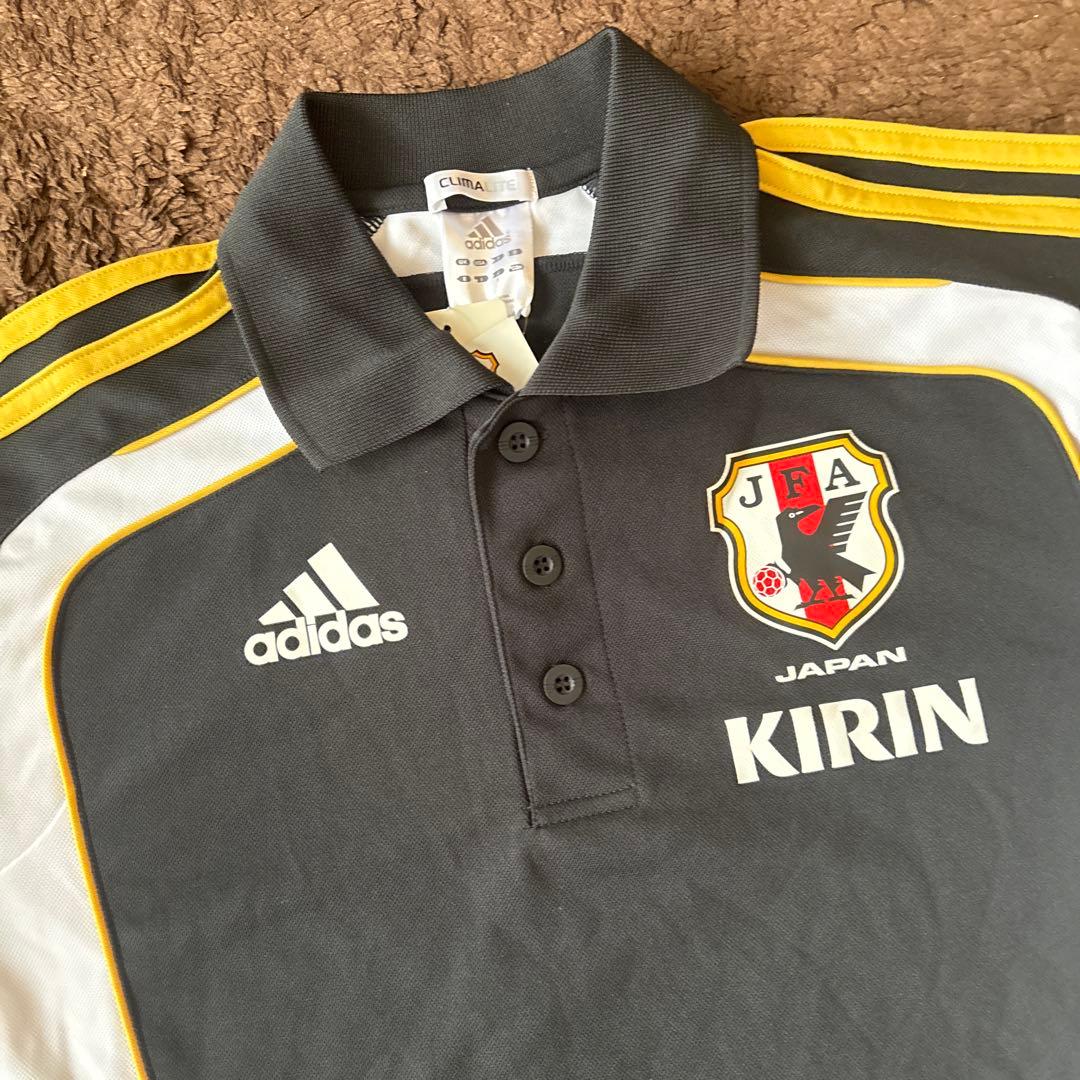 新品限定！アディダスサッカー日本代表半袖ポロシャツS/岡田ブラジルワールドカップ