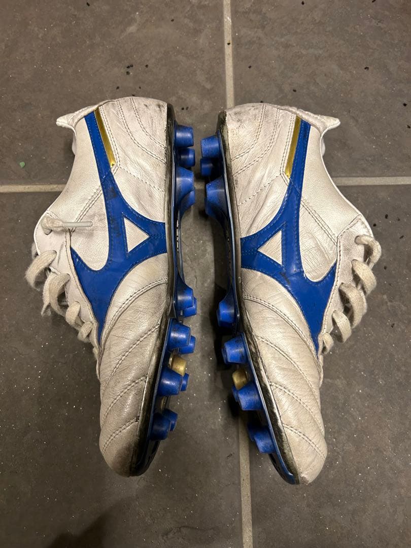 MIZUNO モレリア サッカーシューズ ホワイト/ブルー 25.5cm