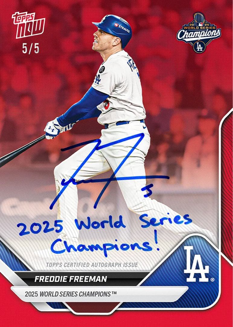 2025 ワールドシリーズ チャンピオン ドジャースtopps now 15枚