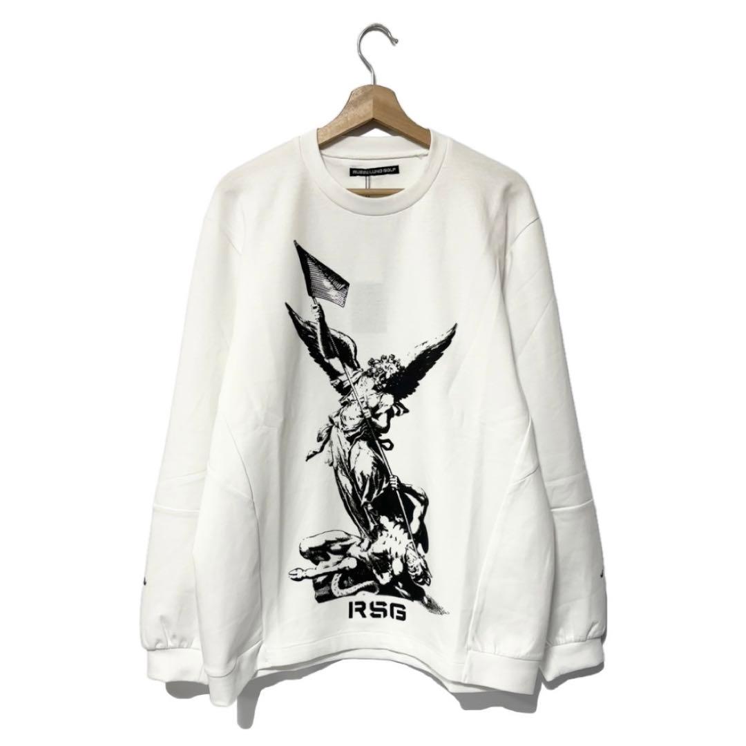ラッセルノ ゴルフ エンジェル クルーネック プルオーバー ホワイト 2XL