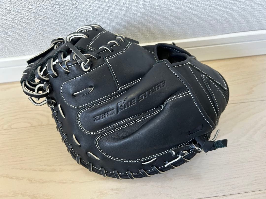 美品　ZETT キャッチャーミット　ブラック　少年軟式　BJCB71212