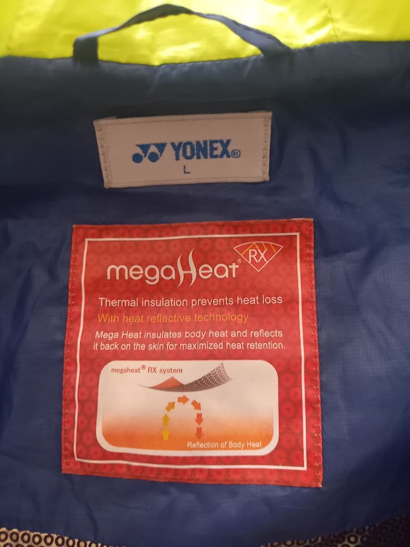 YONEX megaHeat RX ジャケット Lサイズ ネイビー